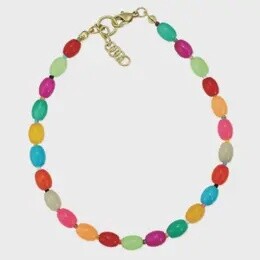 Bright Rainbow Jelly Bean Anklet