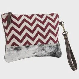 Rug Wristlet With Leather