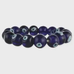 Blue Eye Glass Bead Bracelet