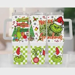 Grinch Tumbler w/handle