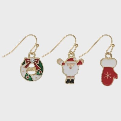 Festive Holidays Gold Earrings