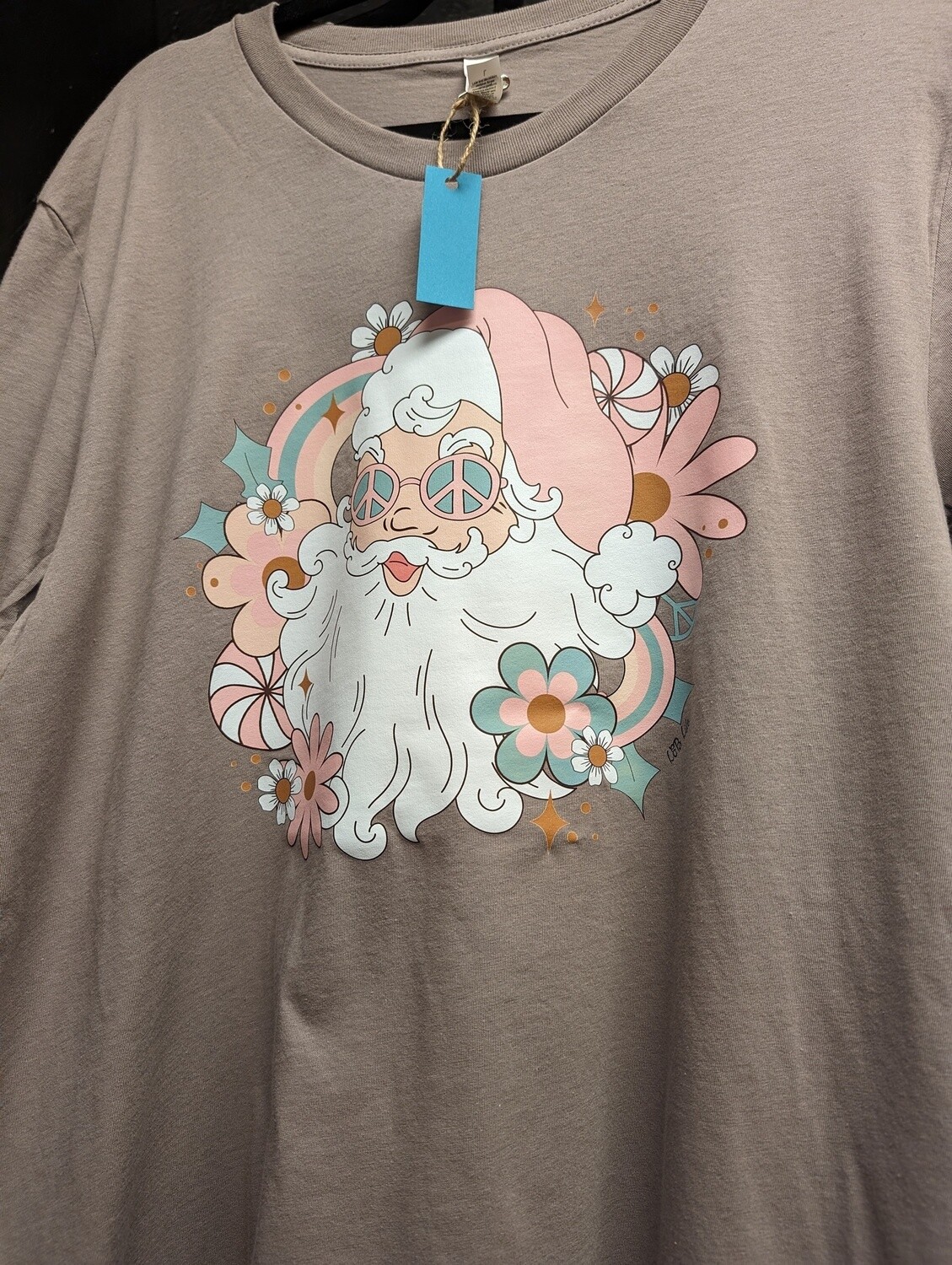 Peace Santa - Pebble Brown T-Shirt, Size: M