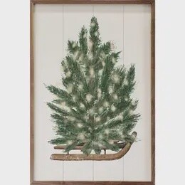 Christmas tree sled