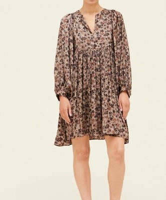 Floral printed satin mini dress