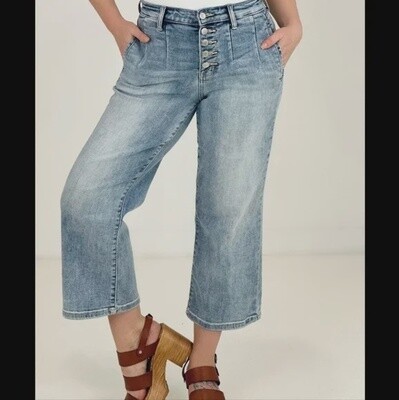 JB HW Button Fly Wide Leg Crop