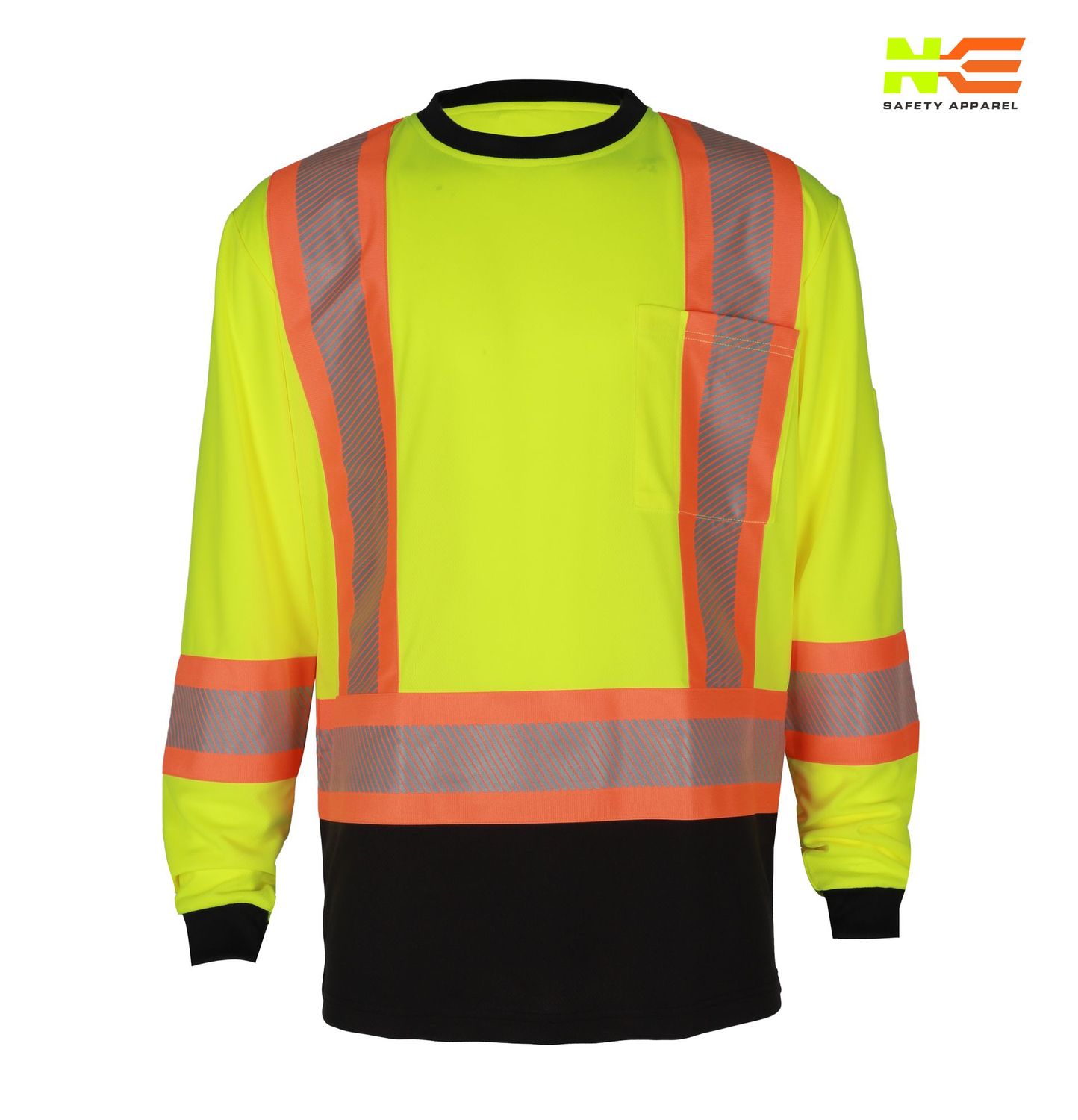 NKE HI-VIS Class 3 X-Back Black Bottom Hoodie
