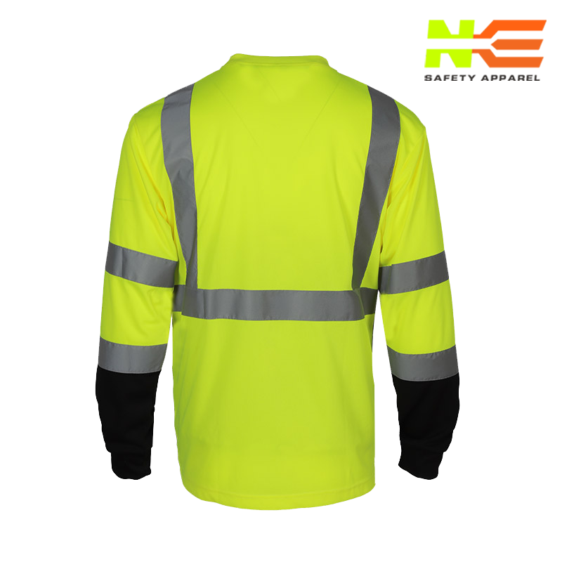 NKE Women’s HI-VIS Long Sleeve Black Bottom Tee