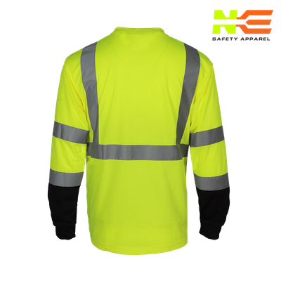 NKE Women’s HI-VIS Long Sleeve Black Bottom Tee