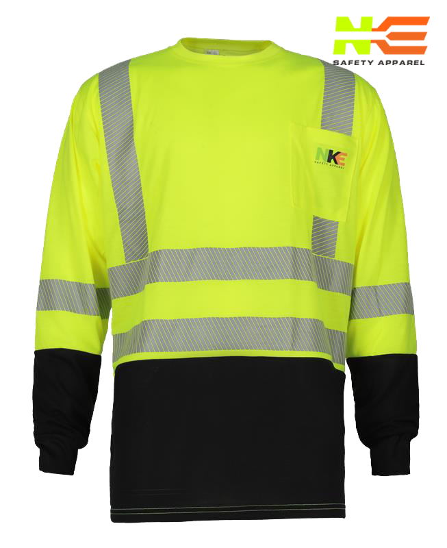 NKE HI-VIS Black Botton Long Sleeve T-Shirt