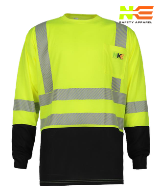 NKE HI-VIS Black Botton Long Sleeve T-Shirt