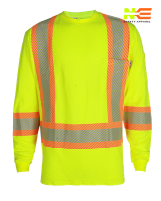 FR HI-VIS Long Sleeve Tee – X-Back