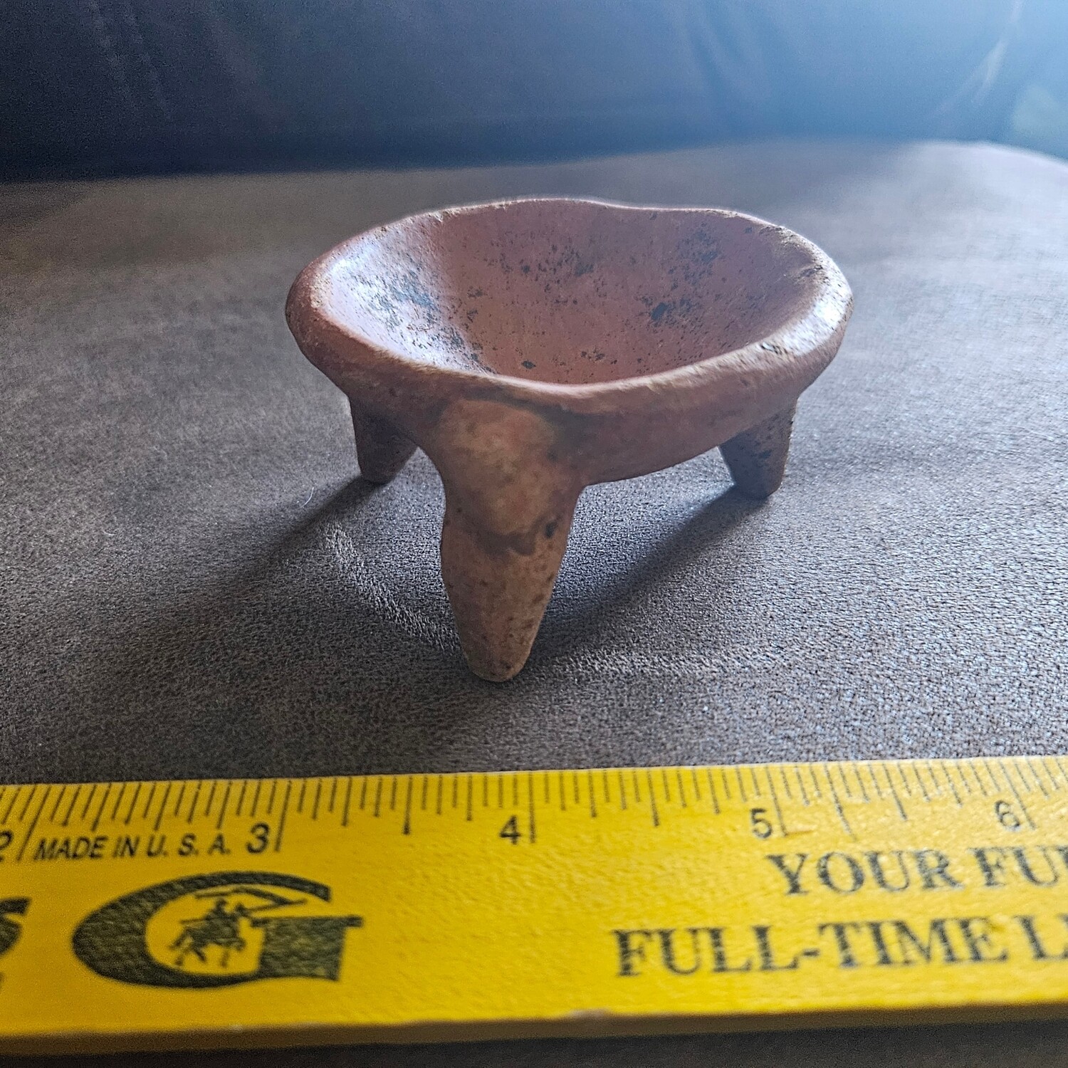 PreColumbian Tripod Clay Medicine Bowl