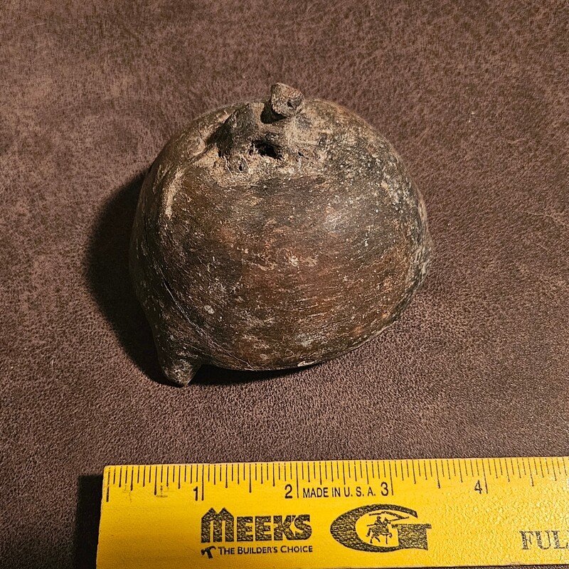 PreColumbian Incense Burner Lid with Effigy