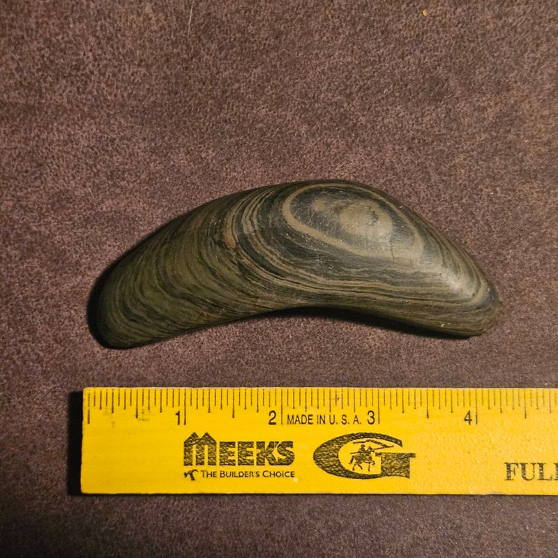 4-1/4&quot; Banded Green Slate Bannerstone Indiana