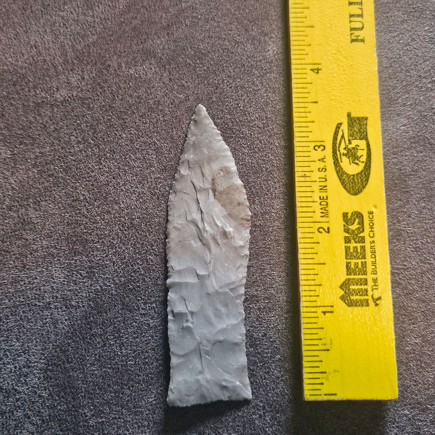 3-5/8"  Copena Knife Point Arrowhead Indiana Estate Super Thin