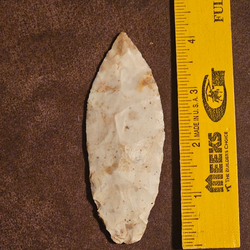 4-1/16&quot;  Nice Wide Sedalia Knife Blade Archaic Arrowhead Central Missouri