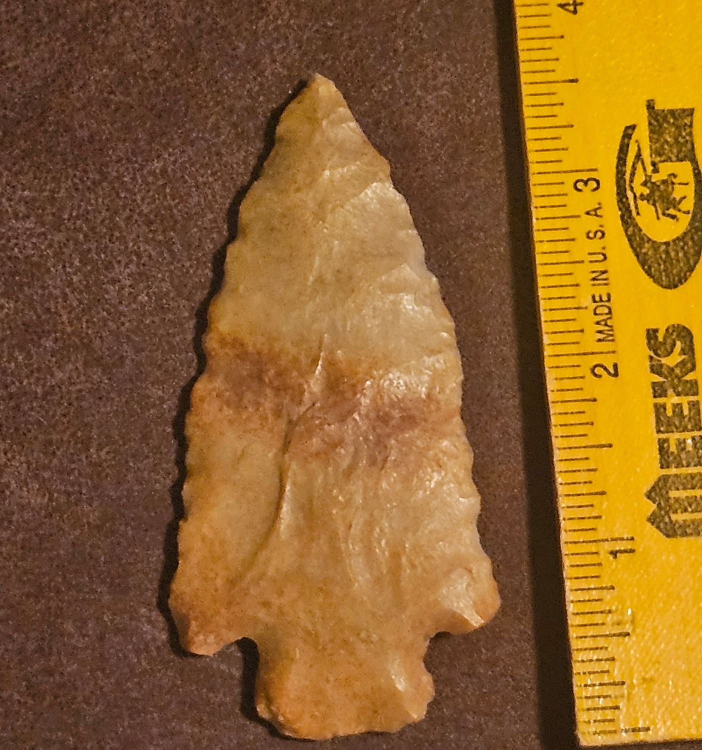 3-1/2" Etley Knife Blade Archaic Arrowhead Central Missouri