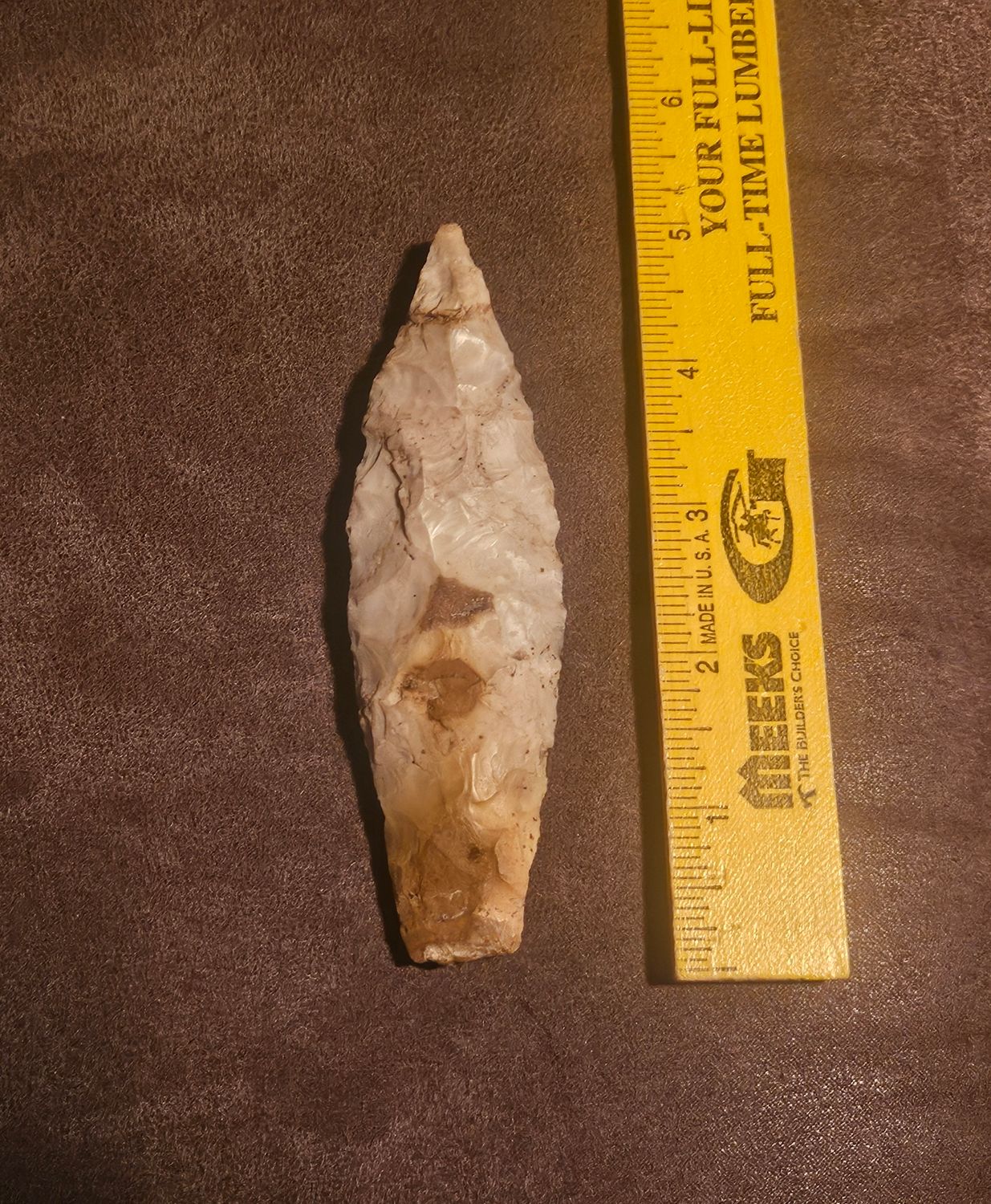 5"  Nice Sedalia Knife Blade Archaic Arrowhead Central Missouri