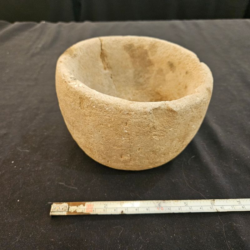 Prehistoric Native American Stone Bowl Mortar 5-3/4" × 4" New Mexico