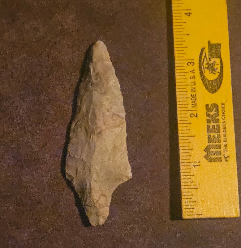 3-5/8"  Nice Adena Gary Arrowhead Central Missouri