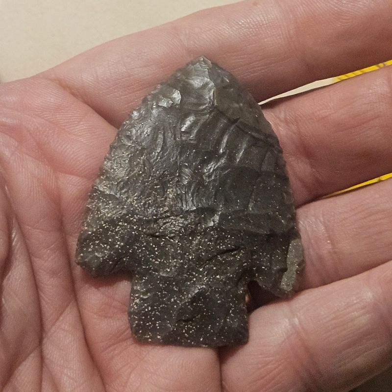 2-1/4" Archaic Black Hardin Arrowhead Authentic