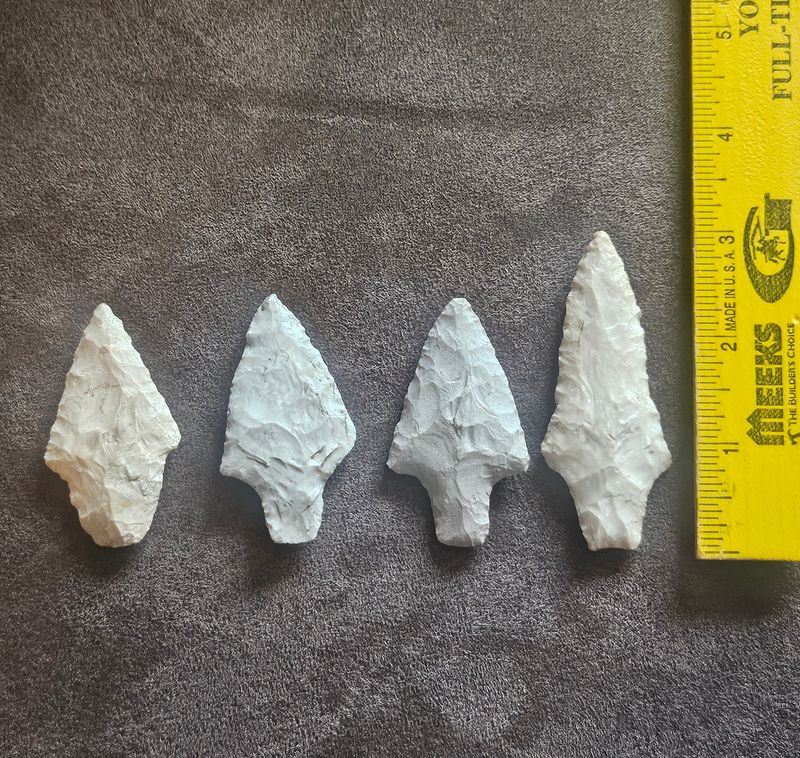 4 Adena Dickson Points Central Missouri Arrowheads 3"