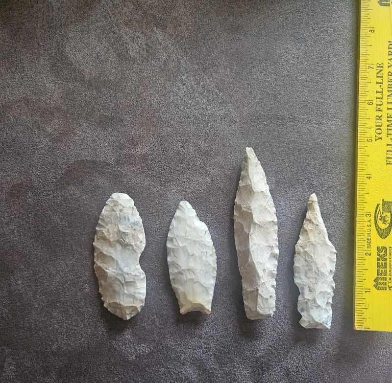 4 Archaic Sedalia Knives Points Central Missouri Arrowheads 4"