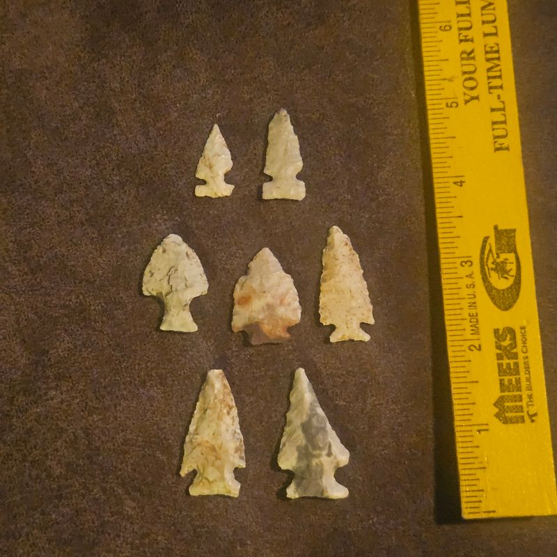 7 Birdpoints Arrowheads Arrow Points Missouri