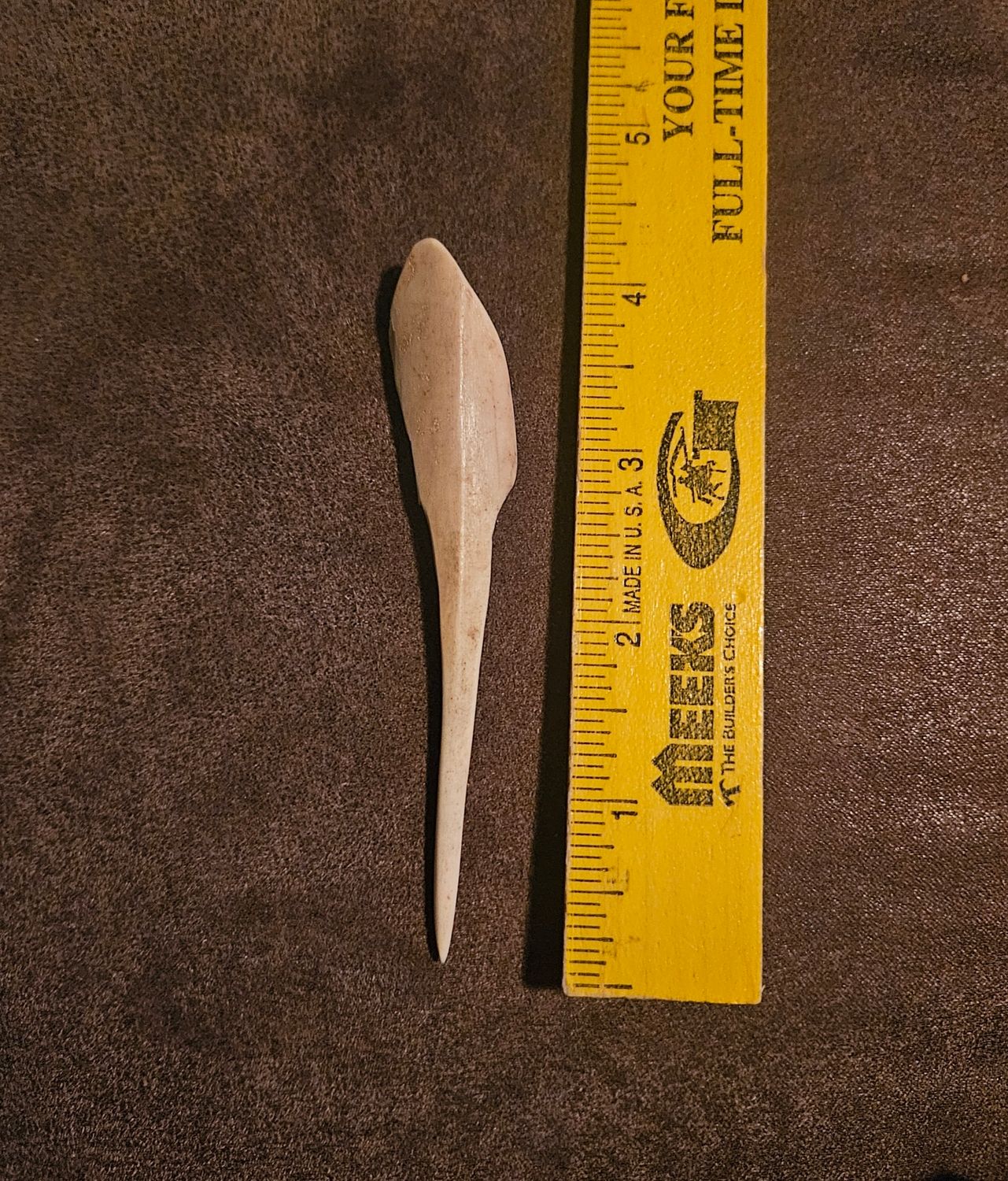 4-1/4" Bone Awl Hair Pin Southwest Missouri Greene County
