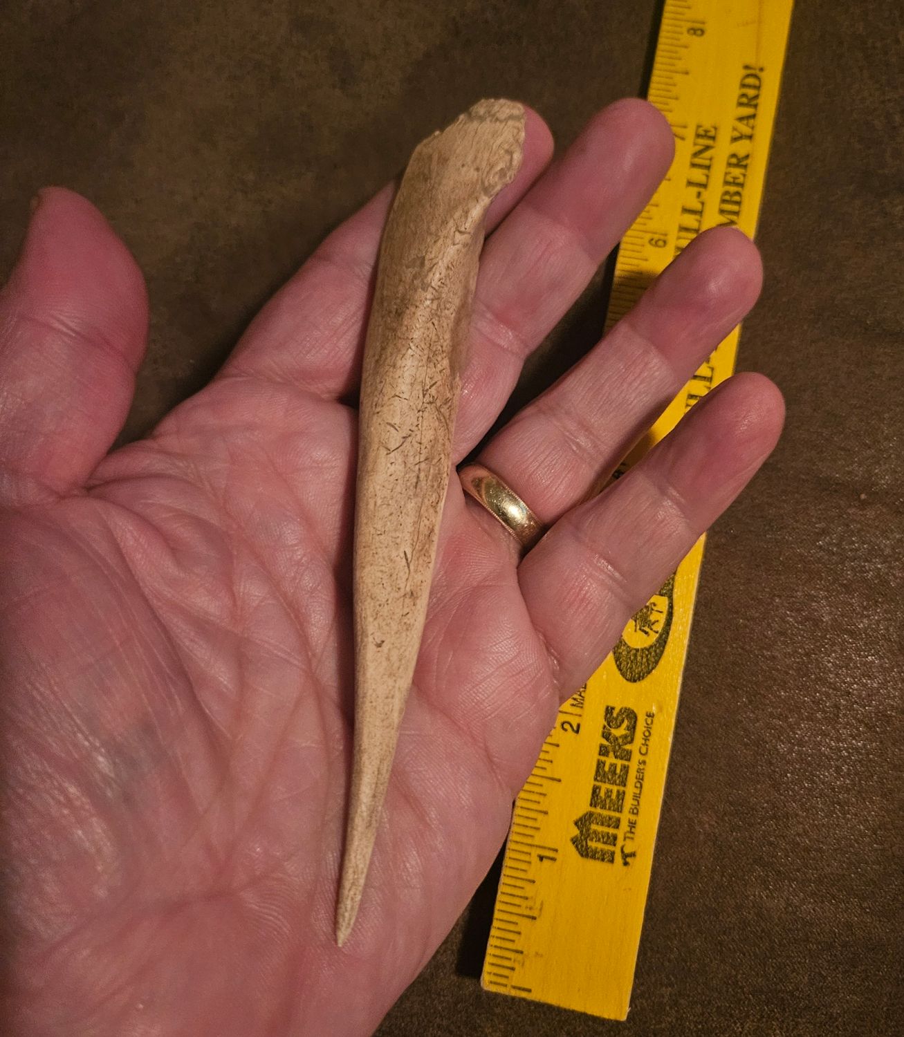 5-3/4" Bone Awl Hair Pin Southwest Missouri Greene County