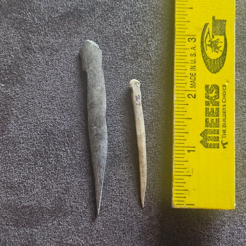 2 Bone Needles Awls Southwest Missouri Barry County