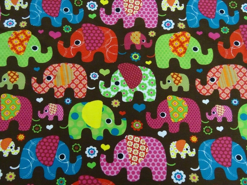 Elefant braun - bunt