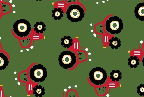Traktor grün - rot