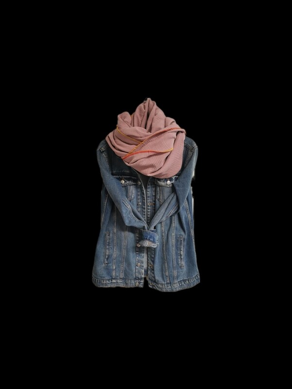 Musselinschal - rosa einfarbig