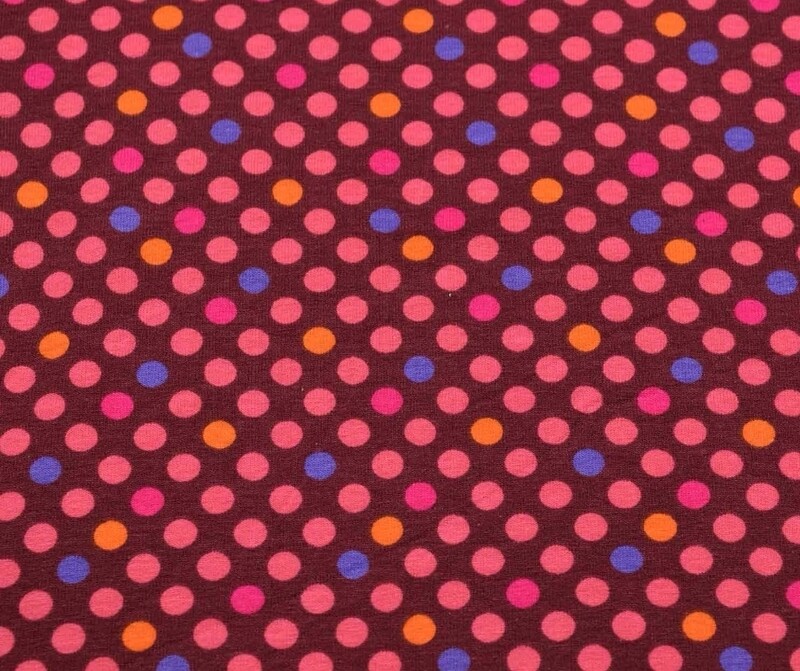 Punkte dunkelrot - bunt
