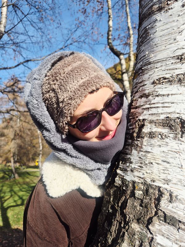 Snow Loop, Kapuzenschal hellgrau