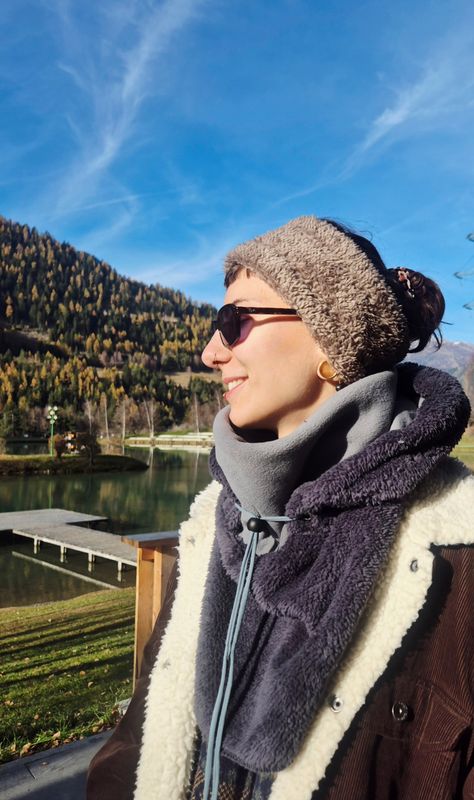 Snow Loop, Kapuzenschal dunkelgrau