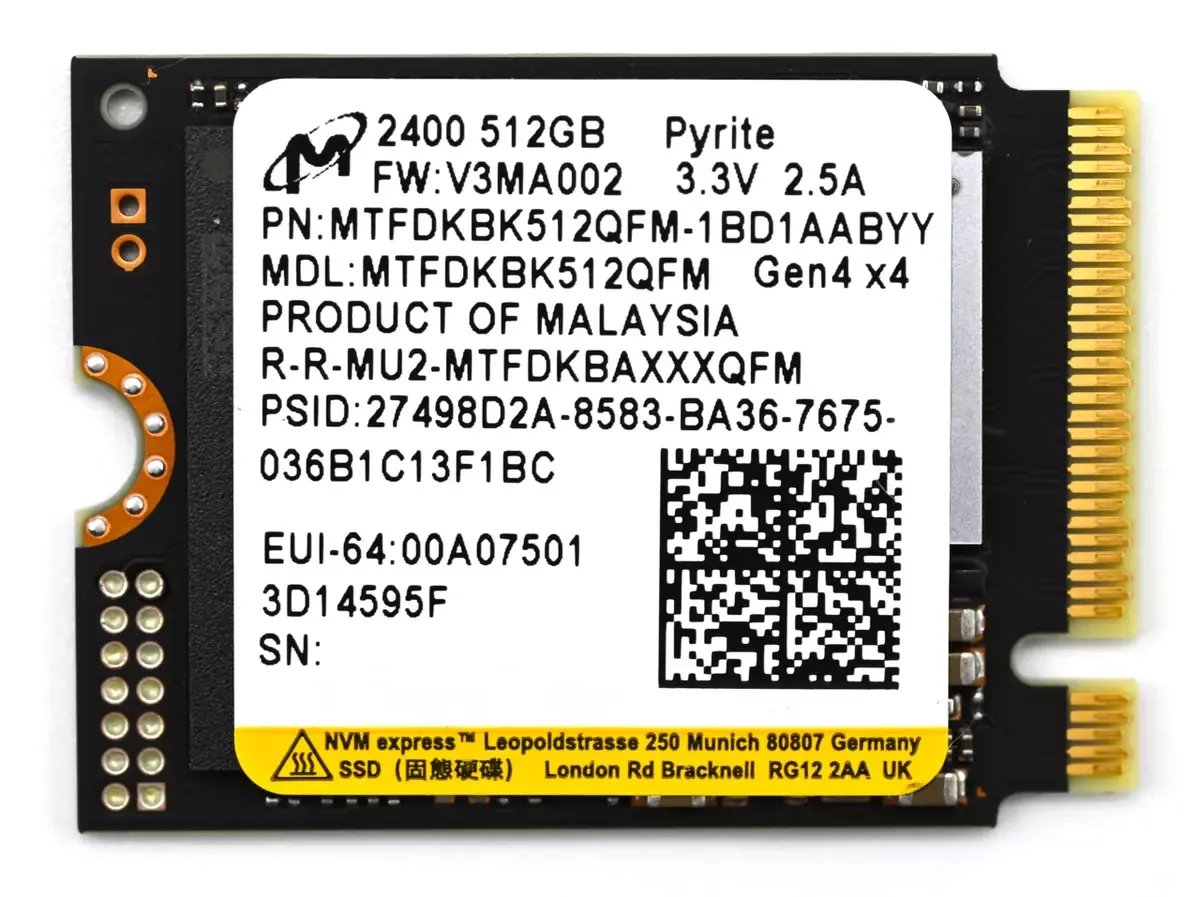 M.2 nvme 2230 gen4 512GB micron UK