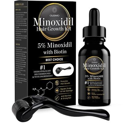 OLISMO 5% Minoxidil Hair Growth Serum kit 5.93 OZ