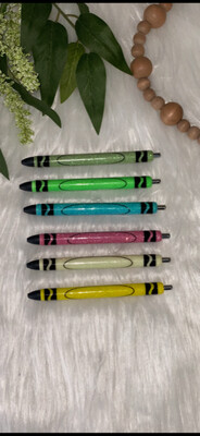 Crayon glitter pens