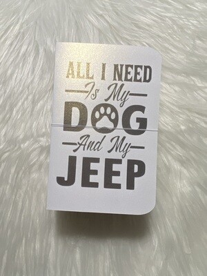 Jeep and dog