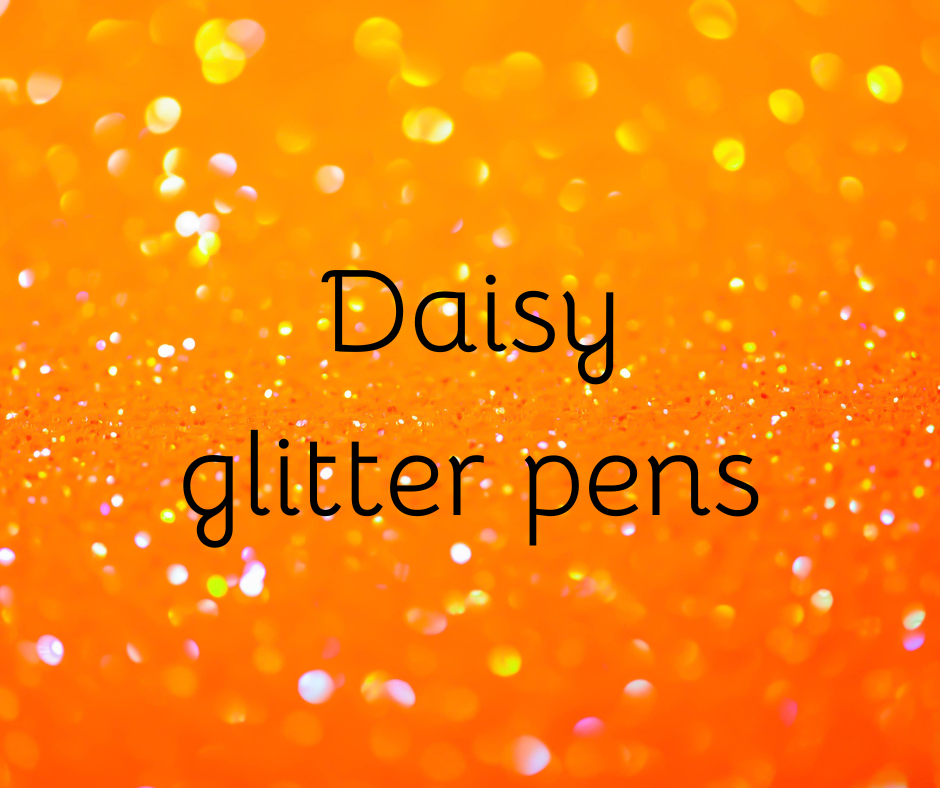 Daisy glitter pen