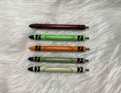 Crayon style glitter pens