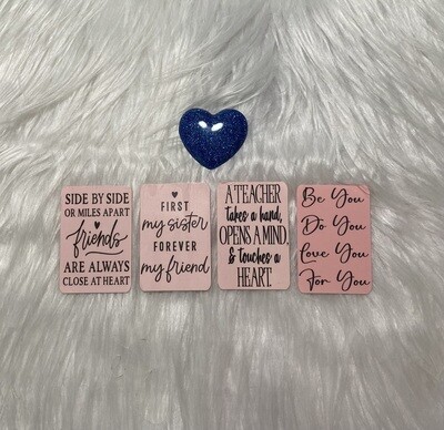 Pocket heart with affirmation card