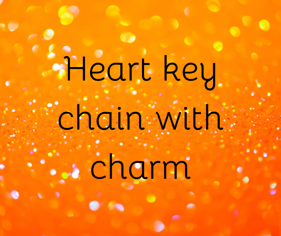 Heart key chain with charm