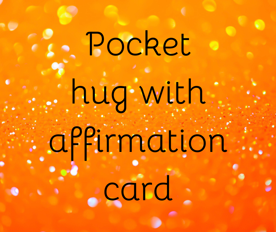 Pocket heart with affirmation card