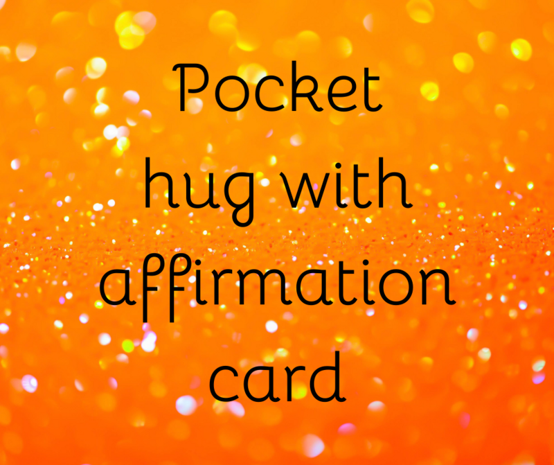 Pocket heart with affirmation card