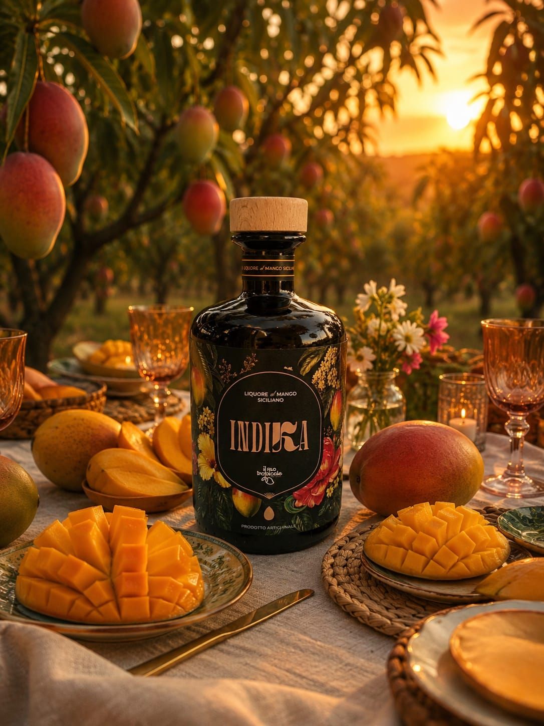 Box 2 KG DI MANGO + INDIKA LIQUORE AL MANGO Box 2 KG DI MANGO + INDIKA LIQUORE AL MANGO