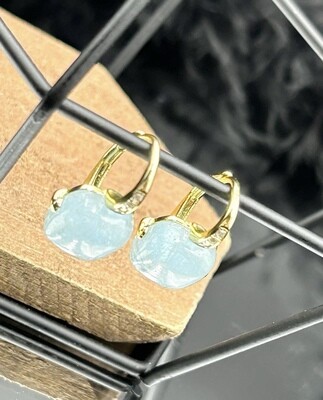 Earrings “Maritime majesty” with aquamarine natural Stone