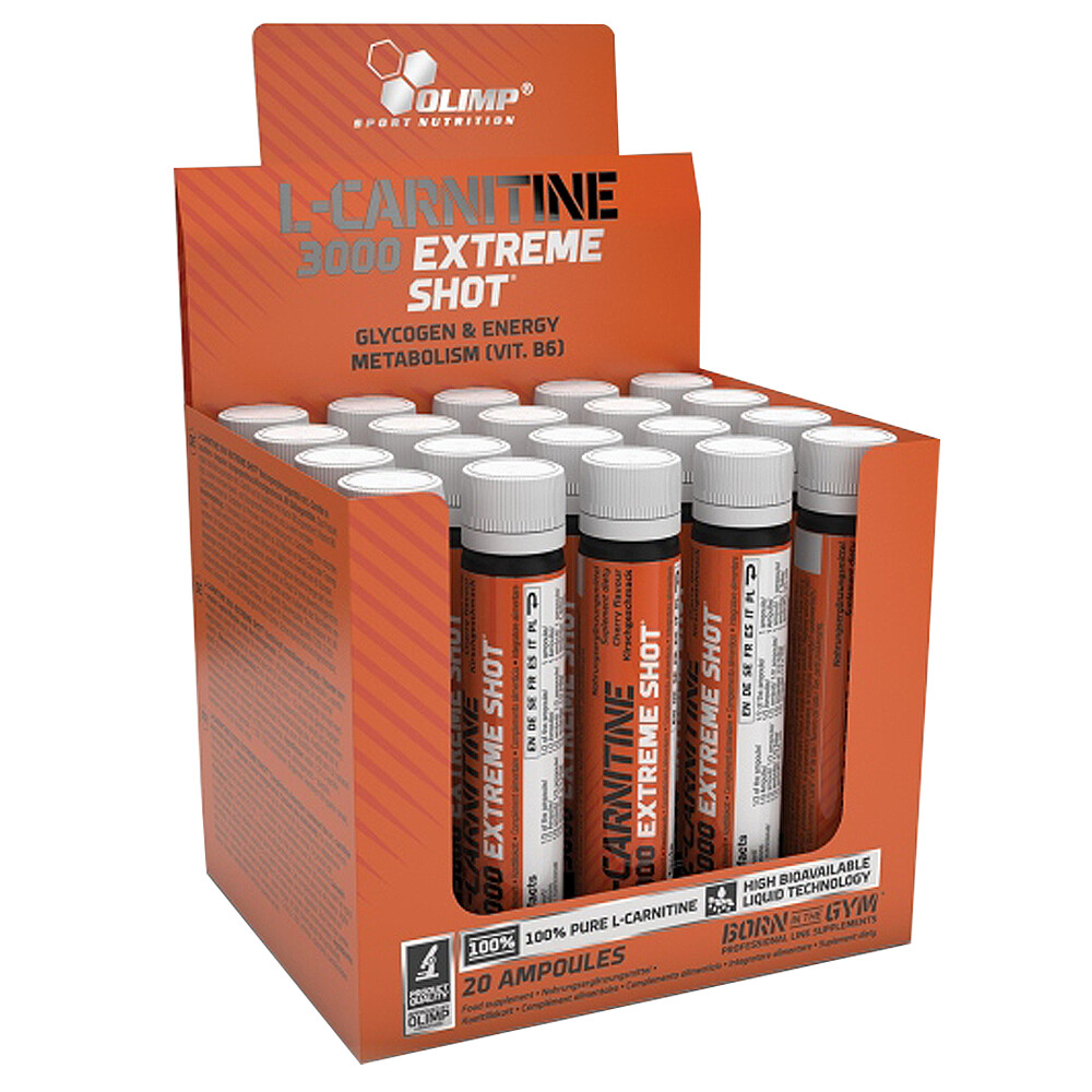 Olimp Sport Nutrition L-Carnitine 3000 Extreme, Cherry, 20 Vials
